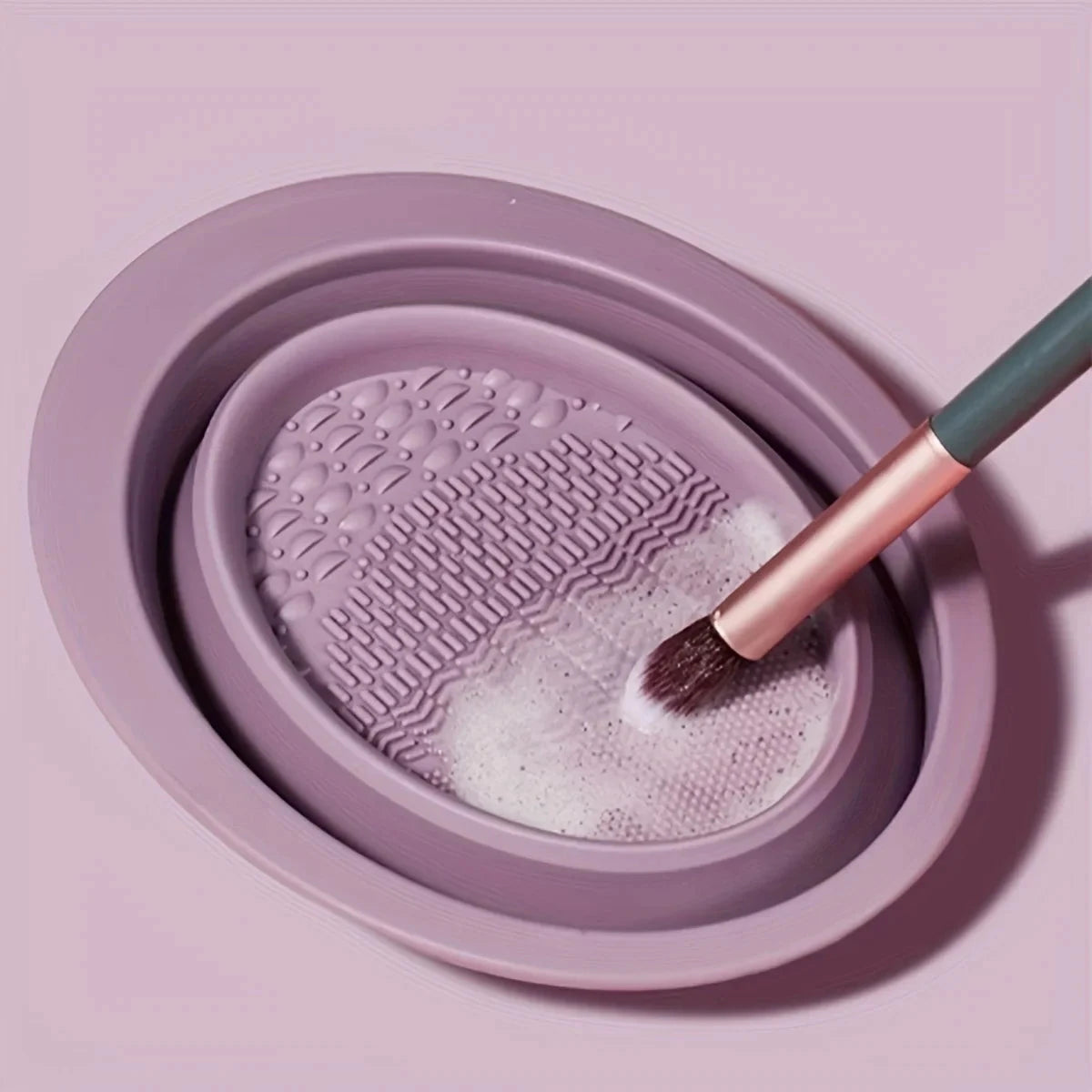 Portable Multi-Silicone Folding Makeup Brush Puff Scrub GlowCart