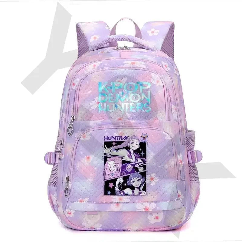 New Cartoon Kpop Demon Hunters Backpack Women Girls Large Capacity Schoolbags Children Teeneger Student Book Bags Anime Backpack GlowCart