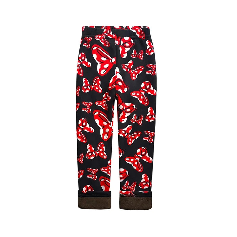 Children's Clothes Girl Pants Autumn Winter Fleece Keep Warm Leggings Tights For Girls Vintage Floral Warm Trousers 2-11 Year GlowCart