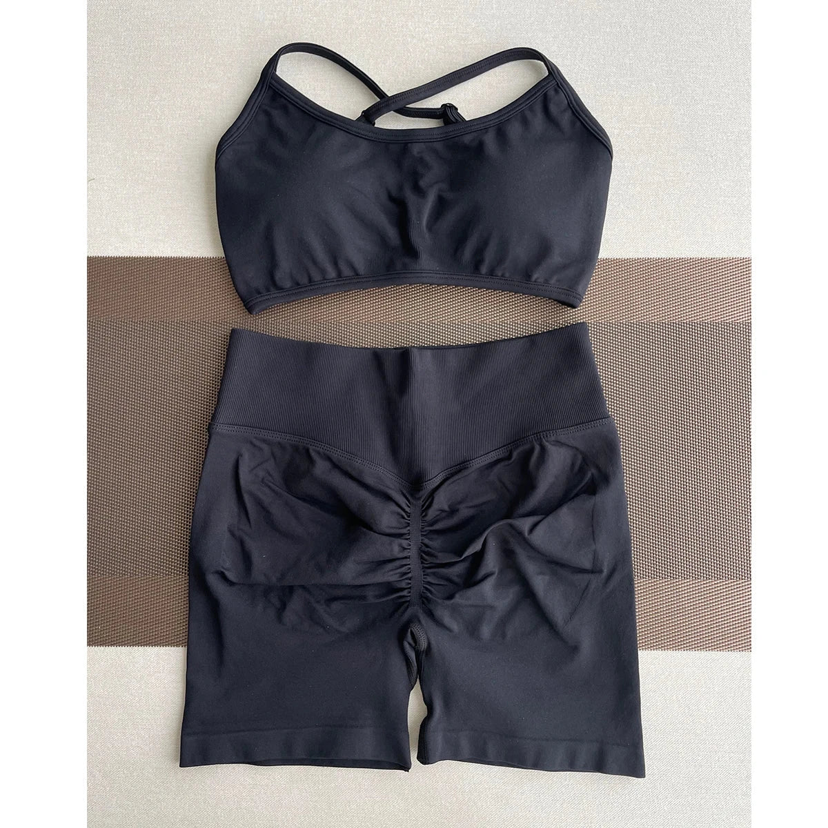 TKITK Shorts Pro Solid Seamless Half Pants Women Soft  Fitness Outfits Yoga Pants Gym Running Bike Wear GlowCart