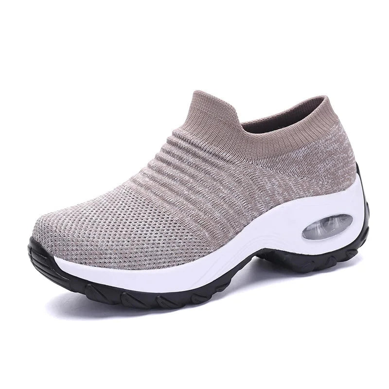 Women Walking Trainers Fashion Fly Weaving Sock Sneakers GlowCart