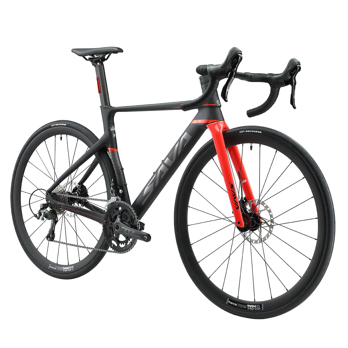 Low Price EX-7 Aluminum Road Bike with SHIMAN0 TIAGRAED-R4700 20 Speed Road Bike Race Bike UCI+CE Certified with LED Rear Light GlowCart