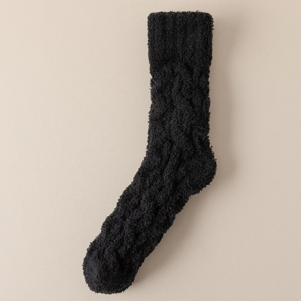 5 Pairs Thick Warm Winter Socks Men Coral Fleece Thermal High Quality Middle Tube Cozy Fluffy Sleeping Socks GlowCart