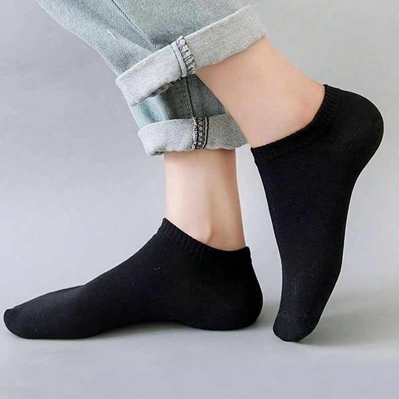 40/30 Pairs Unisex Casual Plain Color Ankle Socks Thin Breathable Comfy Anti Odor Sweat-absorbing For Men Women GlowCart