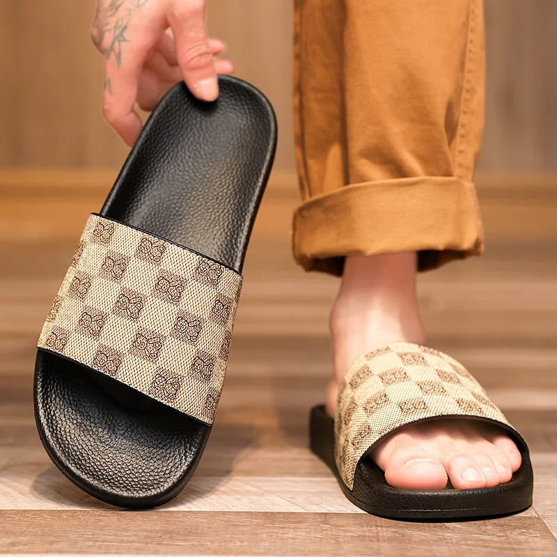 Men's Slippers Summer 2025 New Outer Wear Home Flip Flops Men's Non-Slip Beach Sandals GlowCart