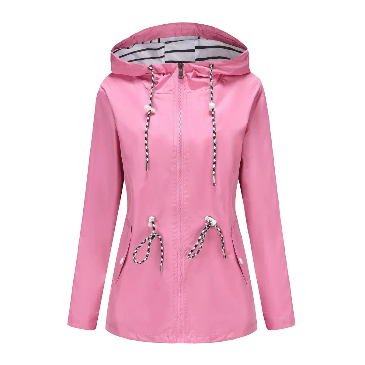 Blue Waterproof Hooded Jacket Women Fashion Casual Coat GlowCart