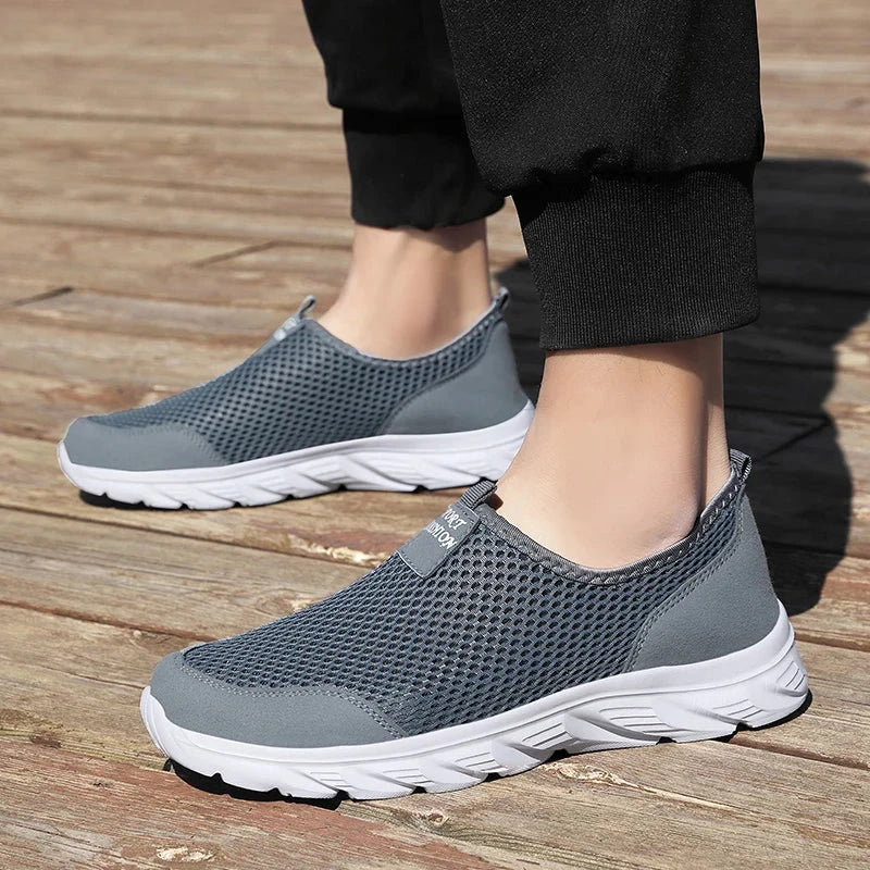 2023 Lightweight Men Casual Shoes Breathable Slip on Male GlowCart