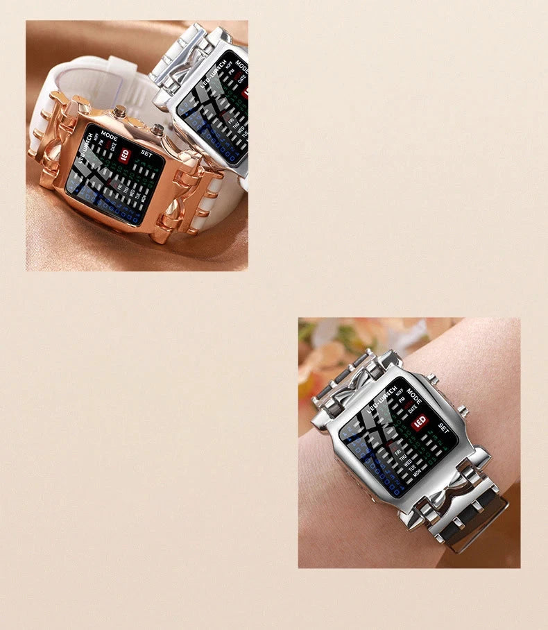 LED Watch Men Fashion Creative Crab Type Electronic Watch GlowCart