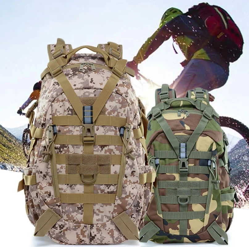 25L Camping Backpack Men's Bag Travel Bags Tactical Molle GlowCart