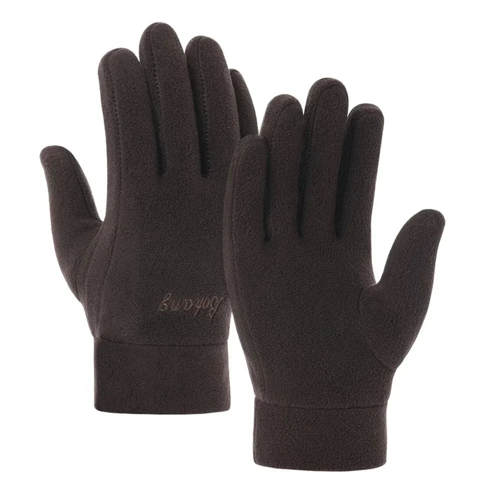 2024 Winter Warm Thermal Thicken Fleece Gloves for Men Women Full Finger Gloves Outddor Windproof Running Skiing Cycling Mittens GlowCart