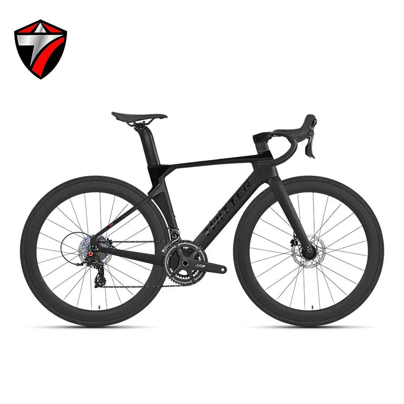 Twitter 700X28C Sensah 24 Speed Carbon Road Bike Hydraulic Disc Racing Bicycle With 50mm Carbon Wheelset inner Cables For Adults GlowCart