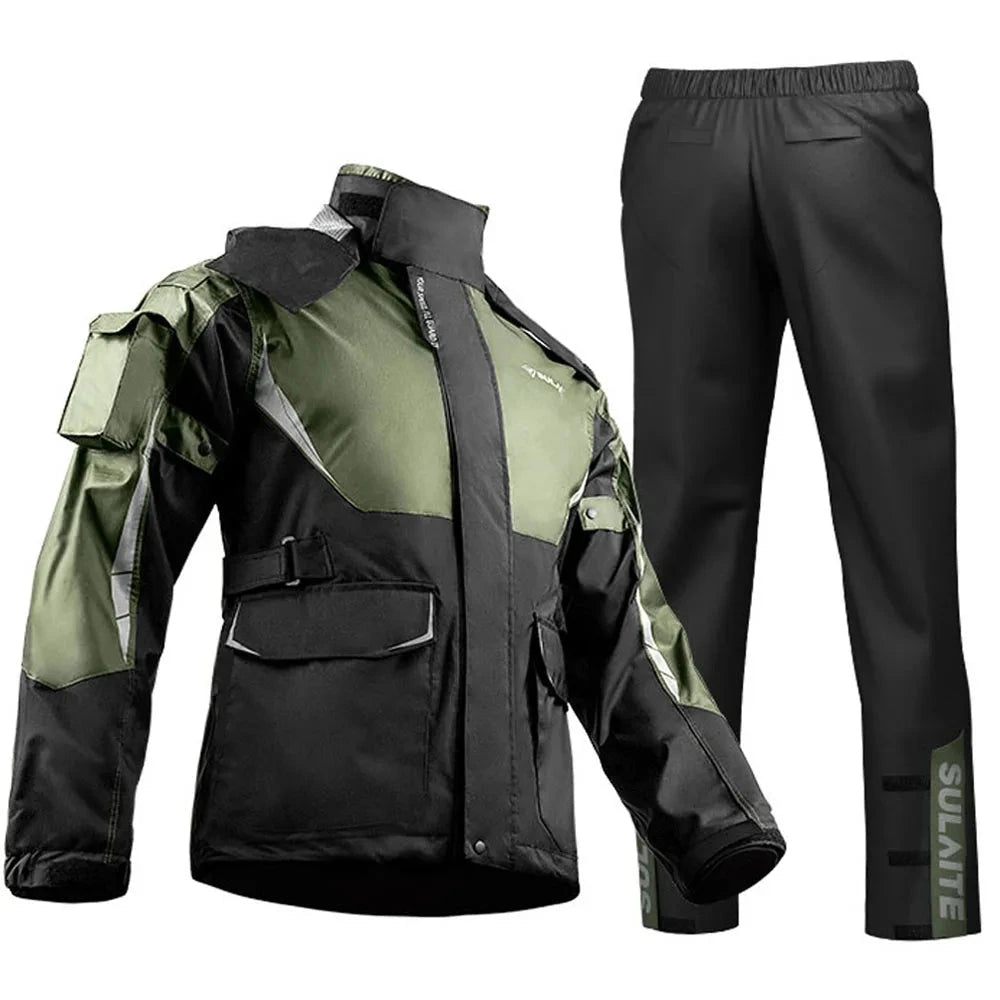 Waterproof Biker Rain Clothing Reflective Motorcycle Suit GlowCart