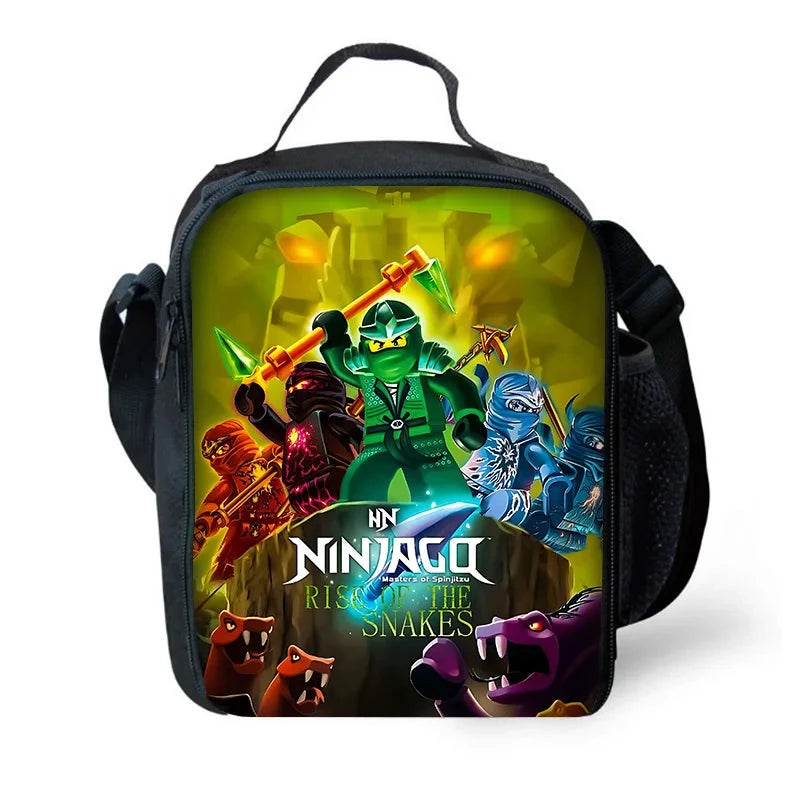 Child School Sports Game N-NinjagoS Backpack with Lunch Bags ,Pencil Bags ,School Bags for Boys Girls Best Gift GlowCart