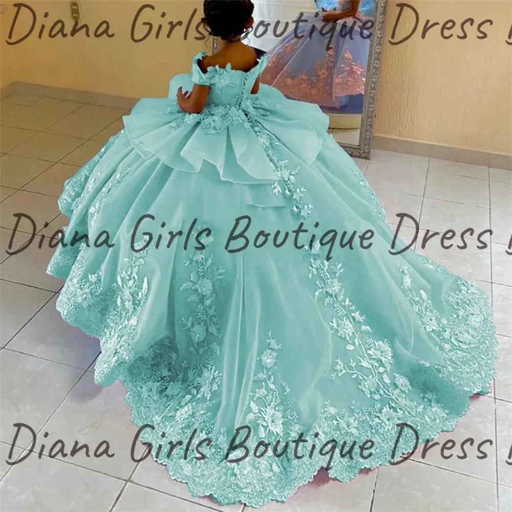 Luxurious Double Color Flower Girl Dress Wedding Dresses GlowCart