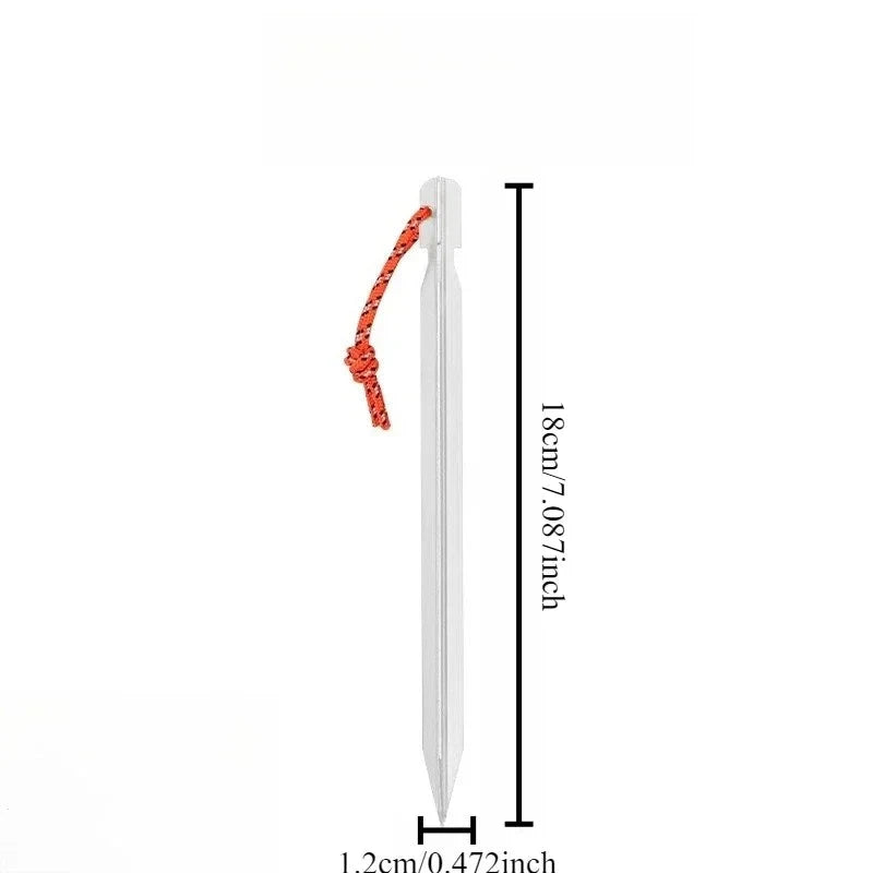 Outdoor tent with triangular ground nails Tent Takes Pegs GlowCart