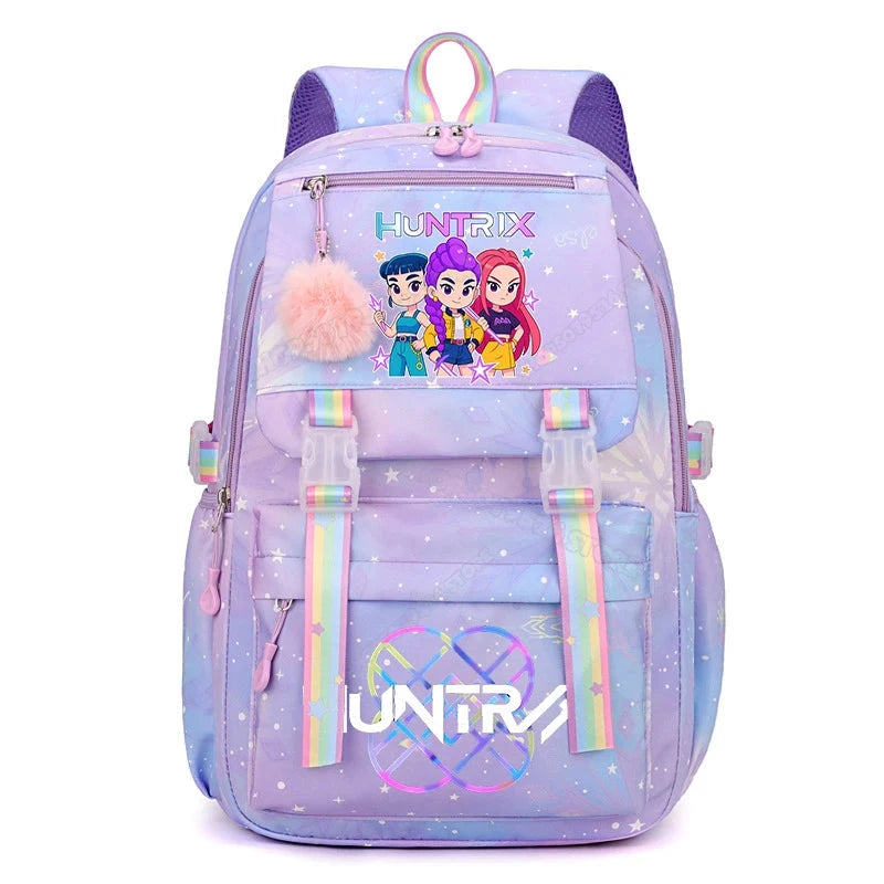KPop Demon Hunters Backpack High-capacity Kids Knapsacks Movie Music Girl School Schoolbags Cartoon Anime Student Rucksack GlowCart