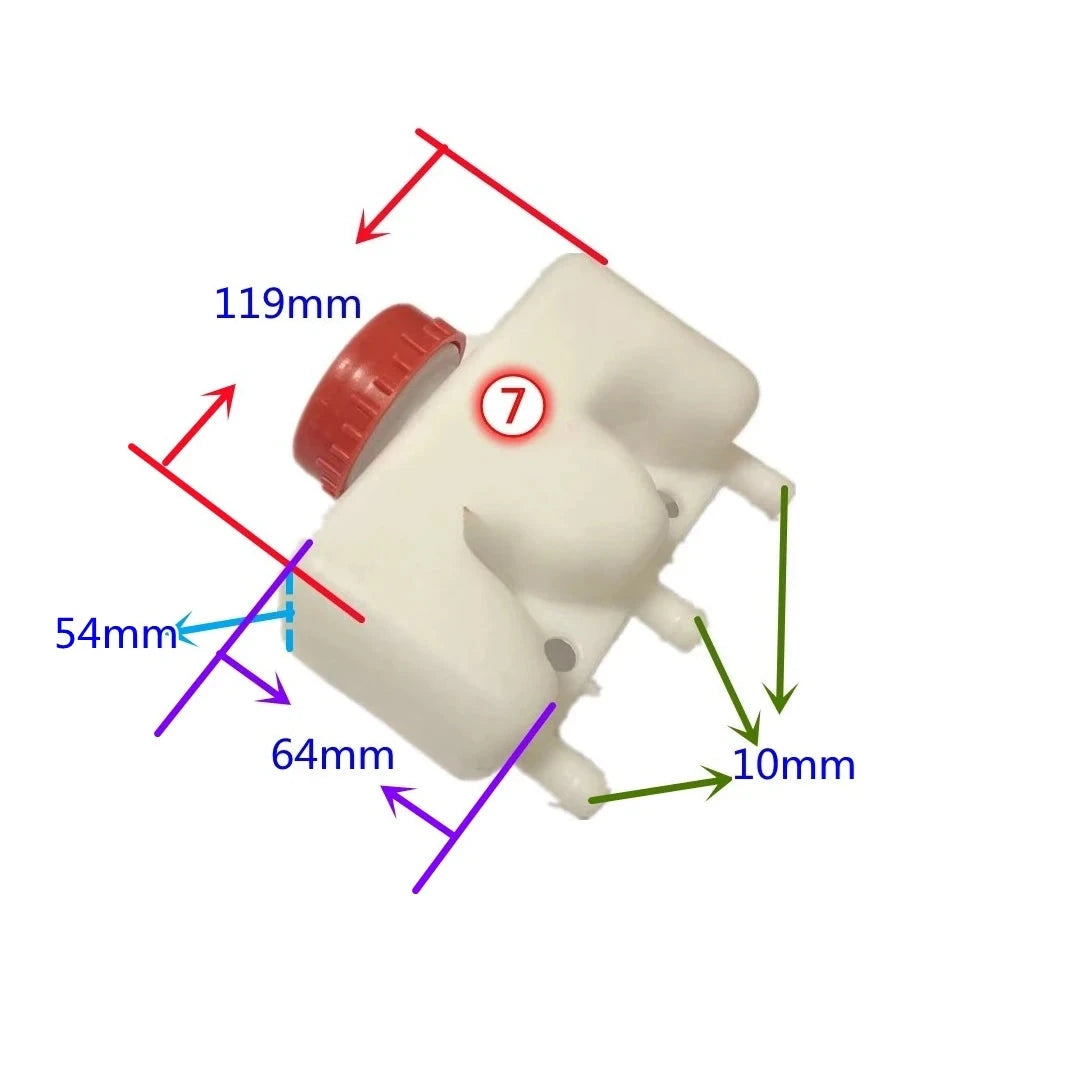 Brake Fluid Reservoir For Brake and Clutch Fluid Truck Electric Tricycle Agricultural Vehicle Braking liquid Bottle 1PC GlowCart