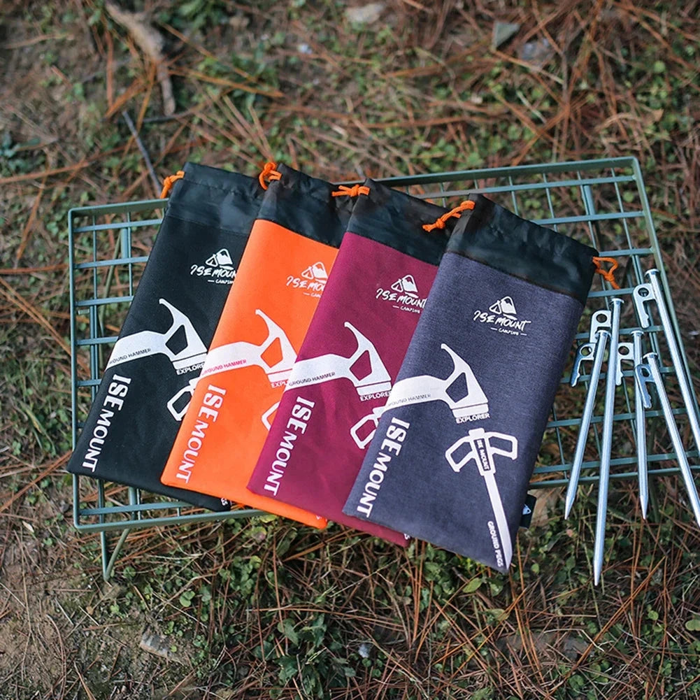 Oxford Cloth Camping Tent Stake Bag Portable Stake Storage GlowCart