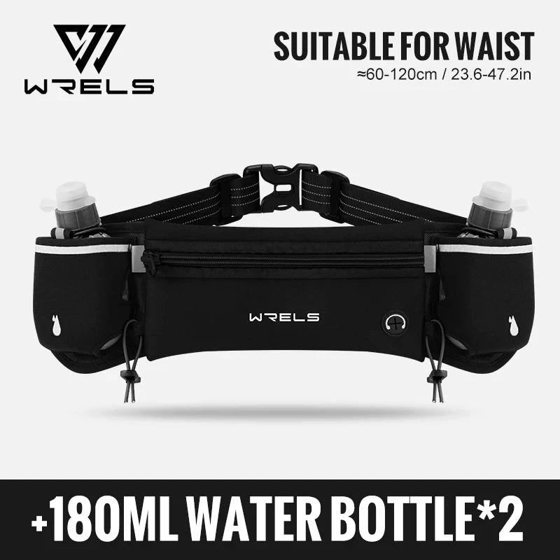 Marathon Trail Running Waist Pack Anti-Slip Dual Pocket Running Hydration Belt Lightweight Reflective Hiking Running Fanny Pack GlowCart