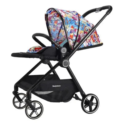 Highview Baby Stroller Can Sit or Lie Down, Lightweight and Foldable, Newborn Baby Umbrella Stroller,Four-wheel Two-way Stroller GlowCart