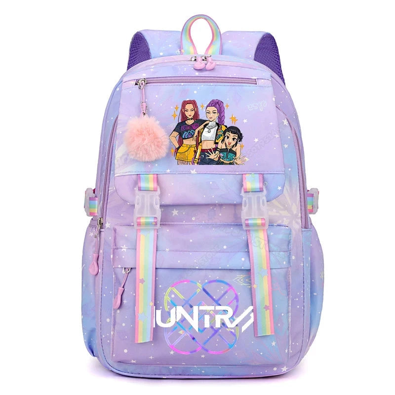 KPop Demon Hunters Backpack High-capacity Kids Knapsacks Movie Music Girl School Schoolbags Cartoon Anime Student Rucksack GlowCart