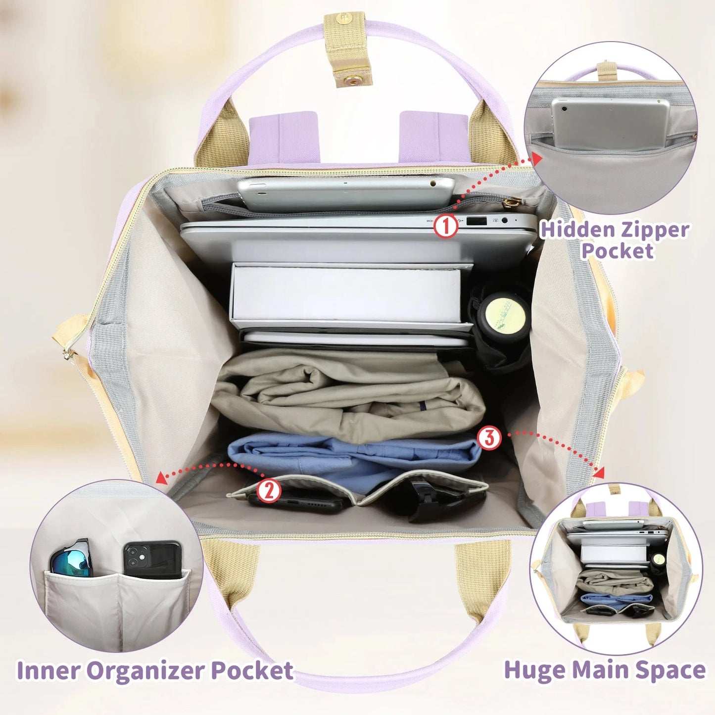 30L Packable Backpack School Large College Backpack Travel GlowCart