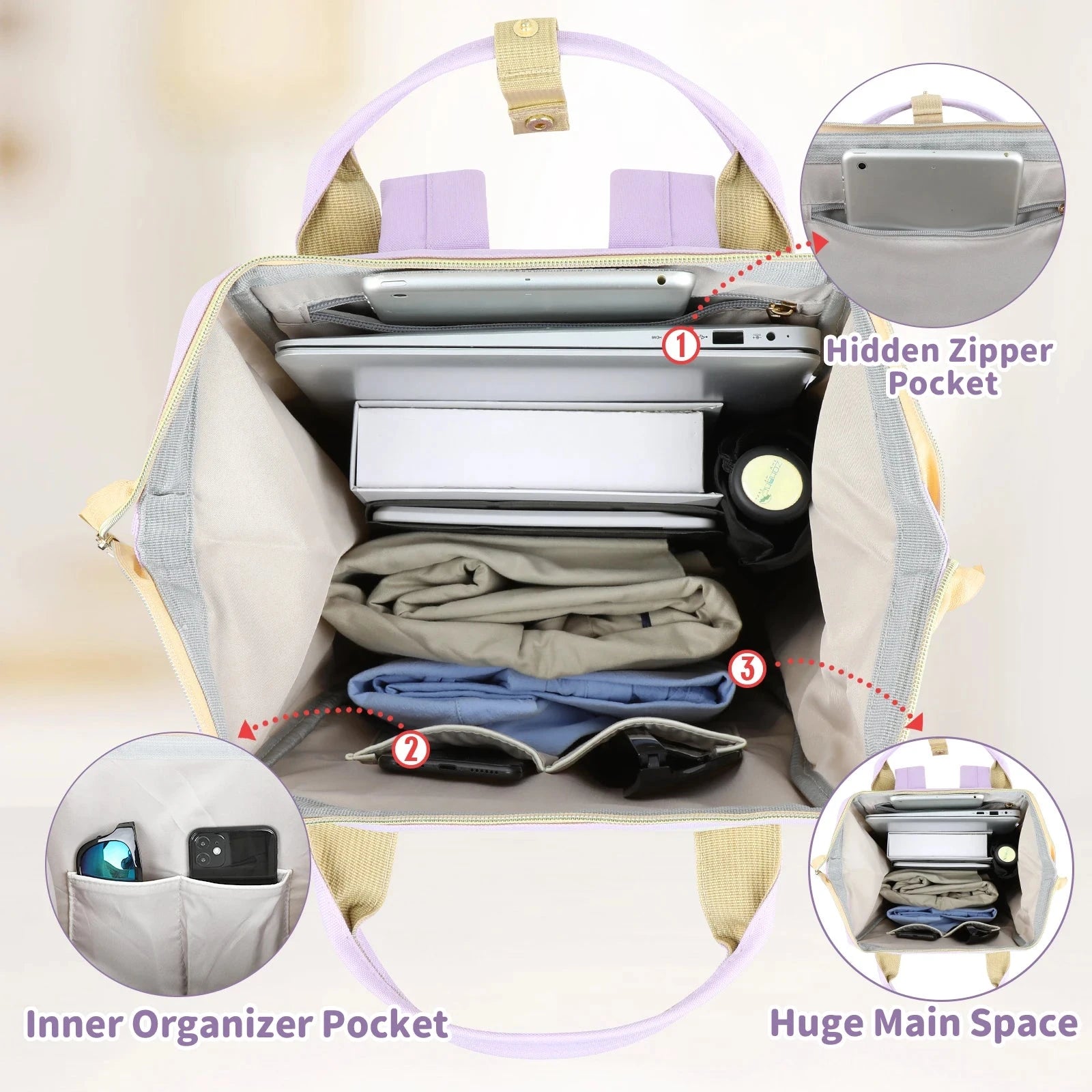 30L Packable Backpack School Large College Backpack Travel GlowCart