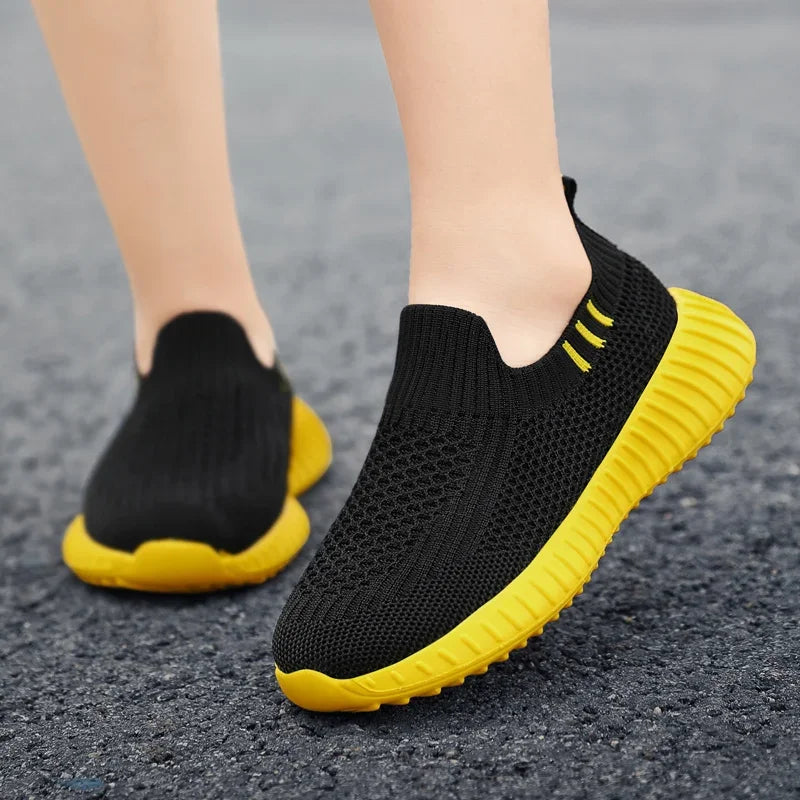 Kids Shoes Boys Running Sport Shoes Children Socks Sneakers Big Girls Breathable Mesh School Shoe Soft Sole Casual Walking Tenis GlowCart