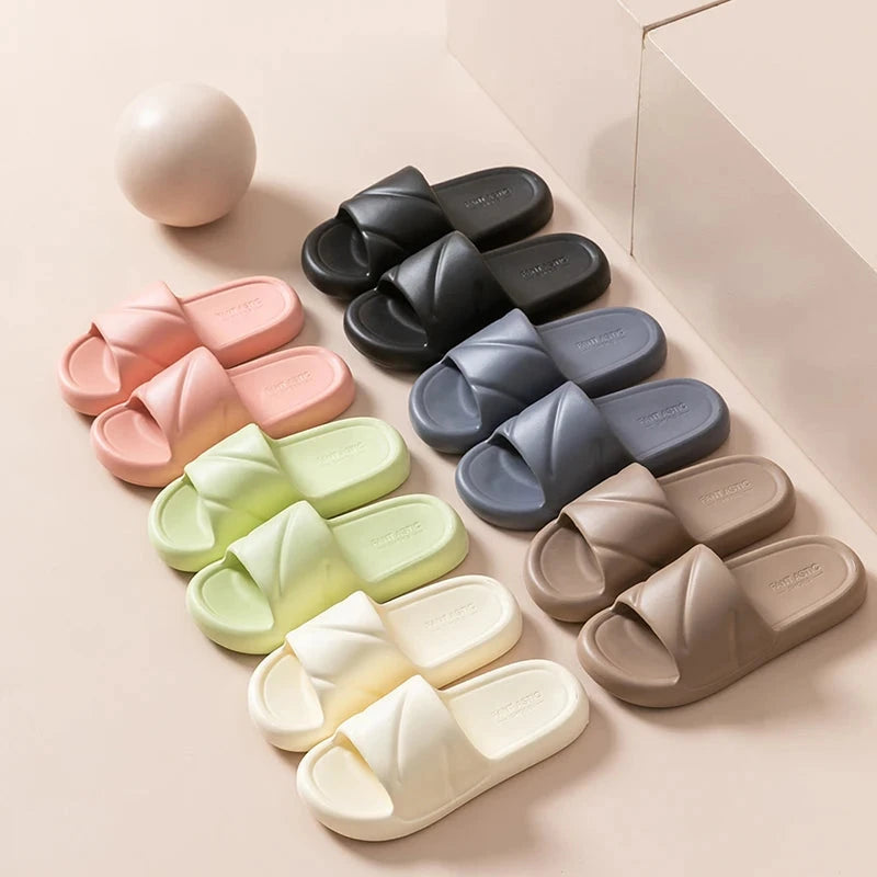 Cloud Slippers For Men Bathroom Thick-soled Non-Slip Slides GlowCart