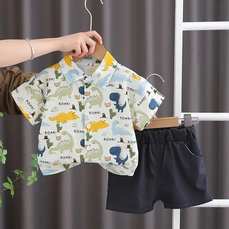 Children Clothing mother Kids Clothes Children's Sets Boys T-shirt Shorts Summer Cotton Short sleeve fashion Suit2PCS GlowCart