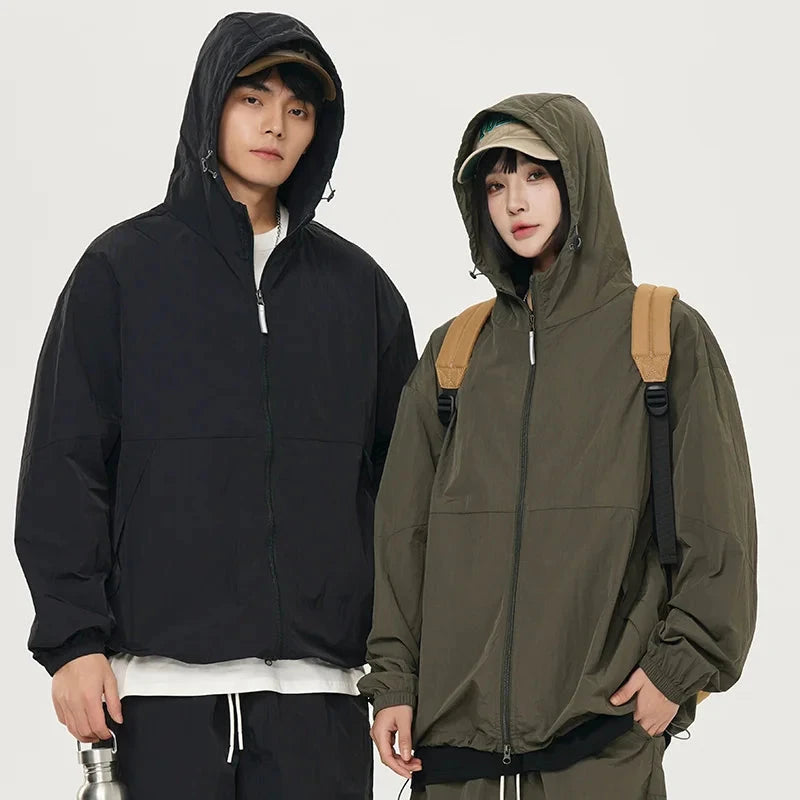 Men Hiking Jackets Waterproof Sun-Protective Coats Summer GlowCart