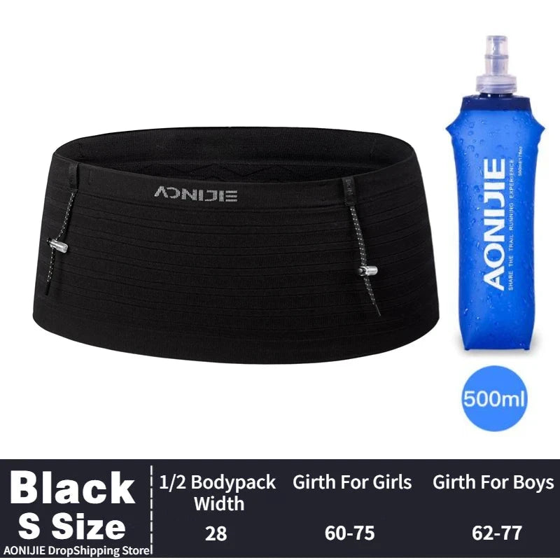 AONIJIE W8116 Woven Elastic Sports Waist Pack Men Women Trail Running Belt Hydration Waist Bag Phone Holder Gym Fitness Marathon GlowCart