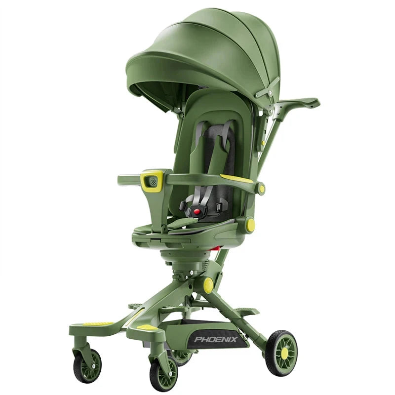 New Baby Stroller multifunction Two-way Sitting and Lying baby pram High view  Portable four wheels stroller children's cart GlowCart