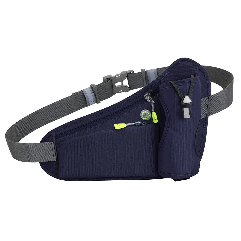 Sport Waist Pack Large Capacity Hydration Belt Pack Multifunction Water Bottle Holder Bag Waterproof for Running Cycling GlowCart