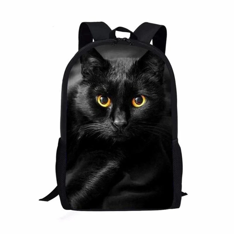 Trendy Popular Cat Notebook Backpacks pupil School Bags 3D GlowCart