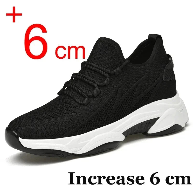 Increasing men sneakers casual heightening shoes 8cm height GlowCart