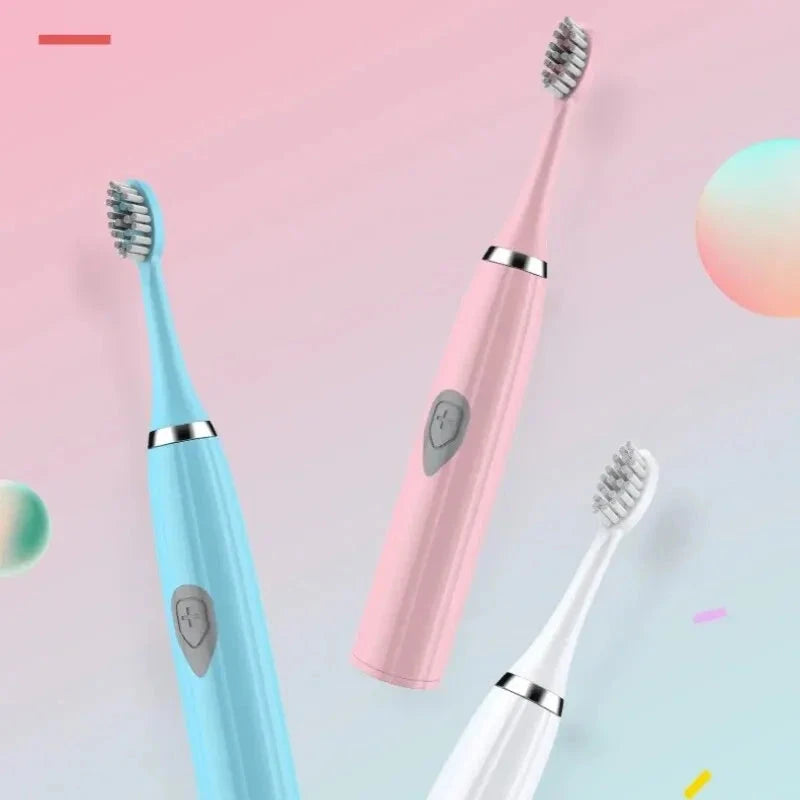 1pc White/Pink Electric Toothbrush Adult Model Soft Bristle GlowCart