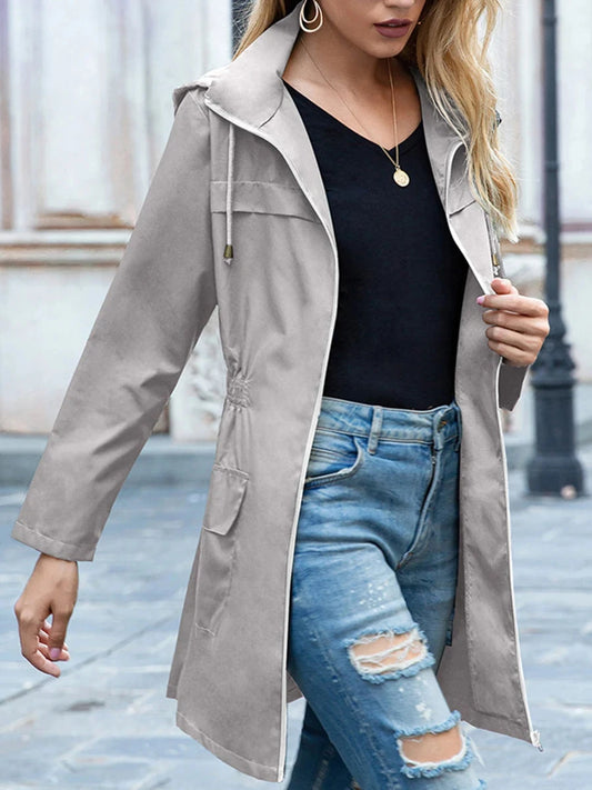 Women s Waterproof Hooded Lightweight Rain Jacket Outdoor GlowCart