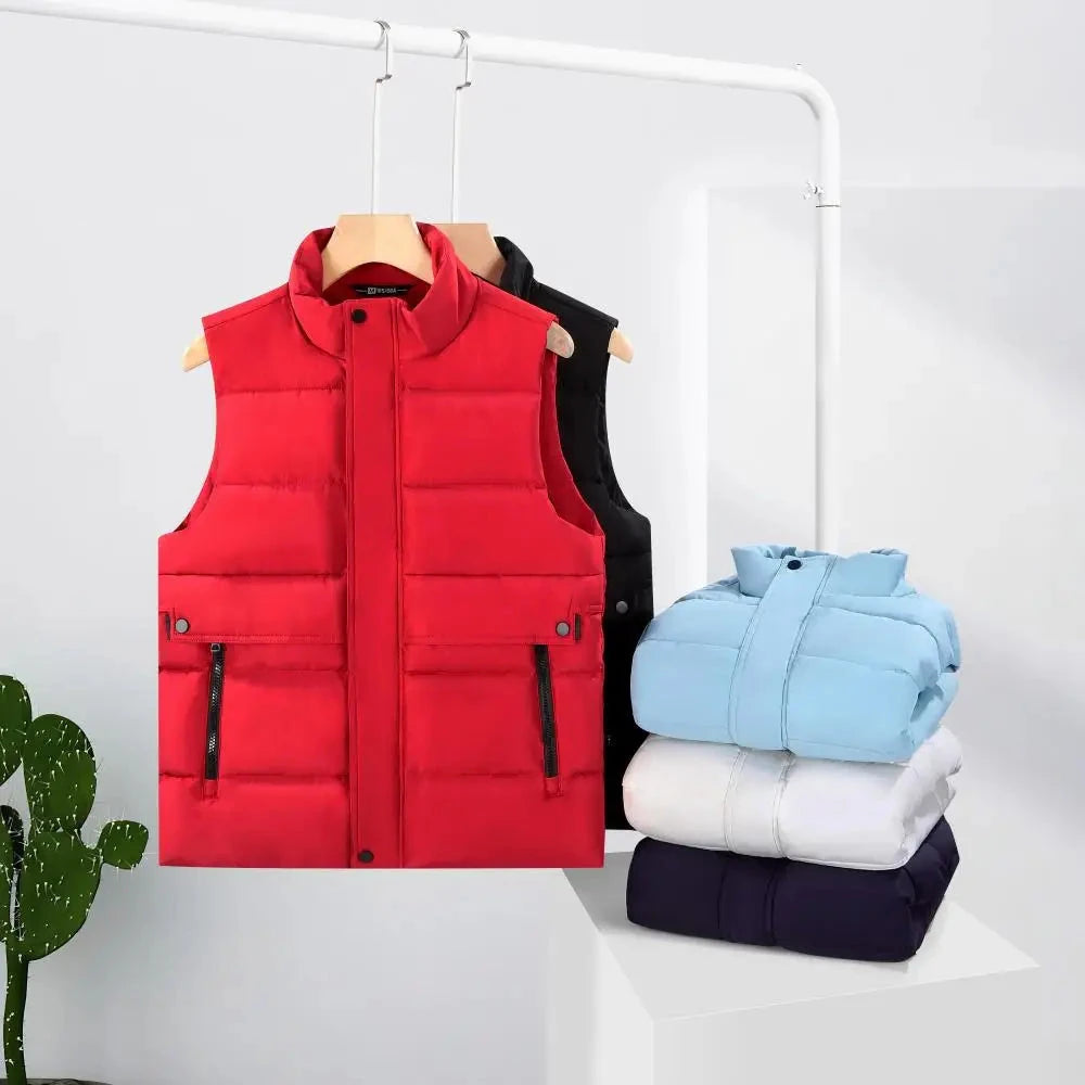 Men Women Down Vest Sleeveless Puffer Jacket Winter Trendy GlowCart