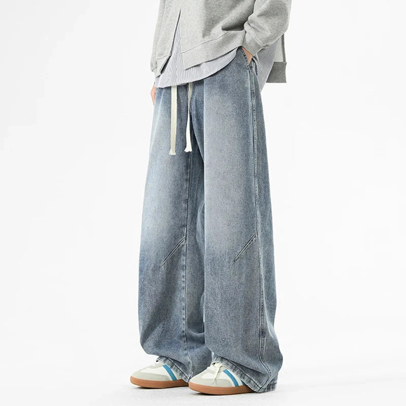 New 2025 men's HIHOP style casual long jeans classic GlowCart