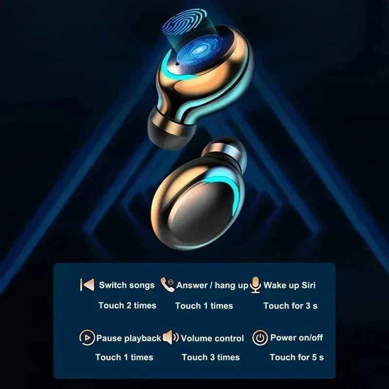 F9 Wireless Earphones Bluetooth Stereo Headphones Sport GlowCart