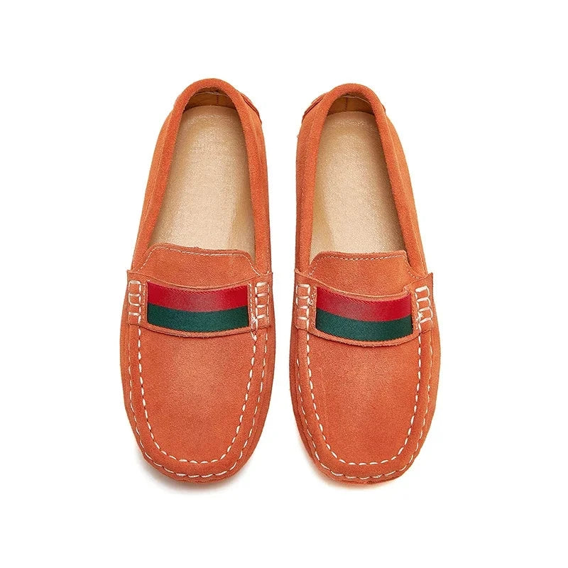 Boys Leather Shoes Black White for School Party Wedding Kids Formal Flats Loafers Slip-on Soft Loafers Children Moccasins 26-37 GlowCart