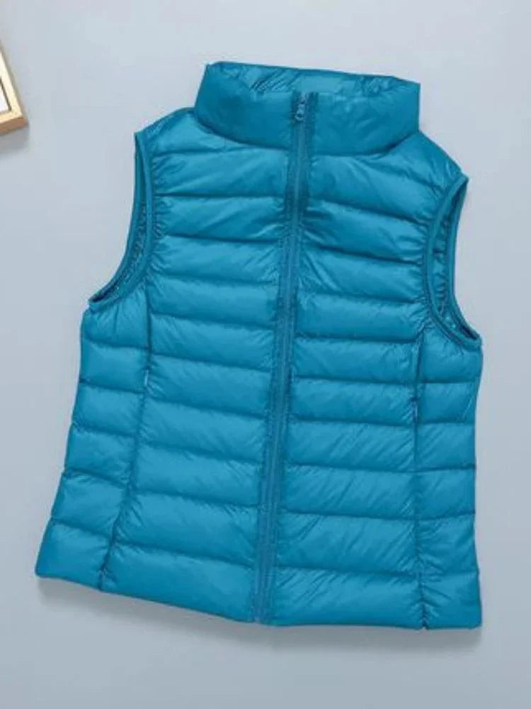 Ultra Light Slim Down Coat Women Autumn Stand Collar Thin GlowCart