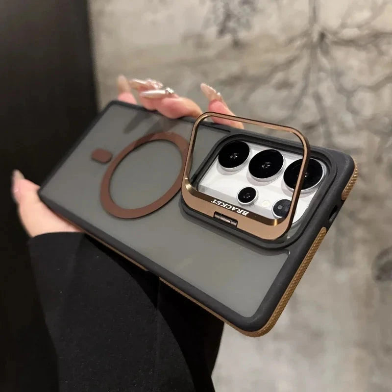 For Magsafe Magnetic Metal Lens Protection Stand Case For GlowCart