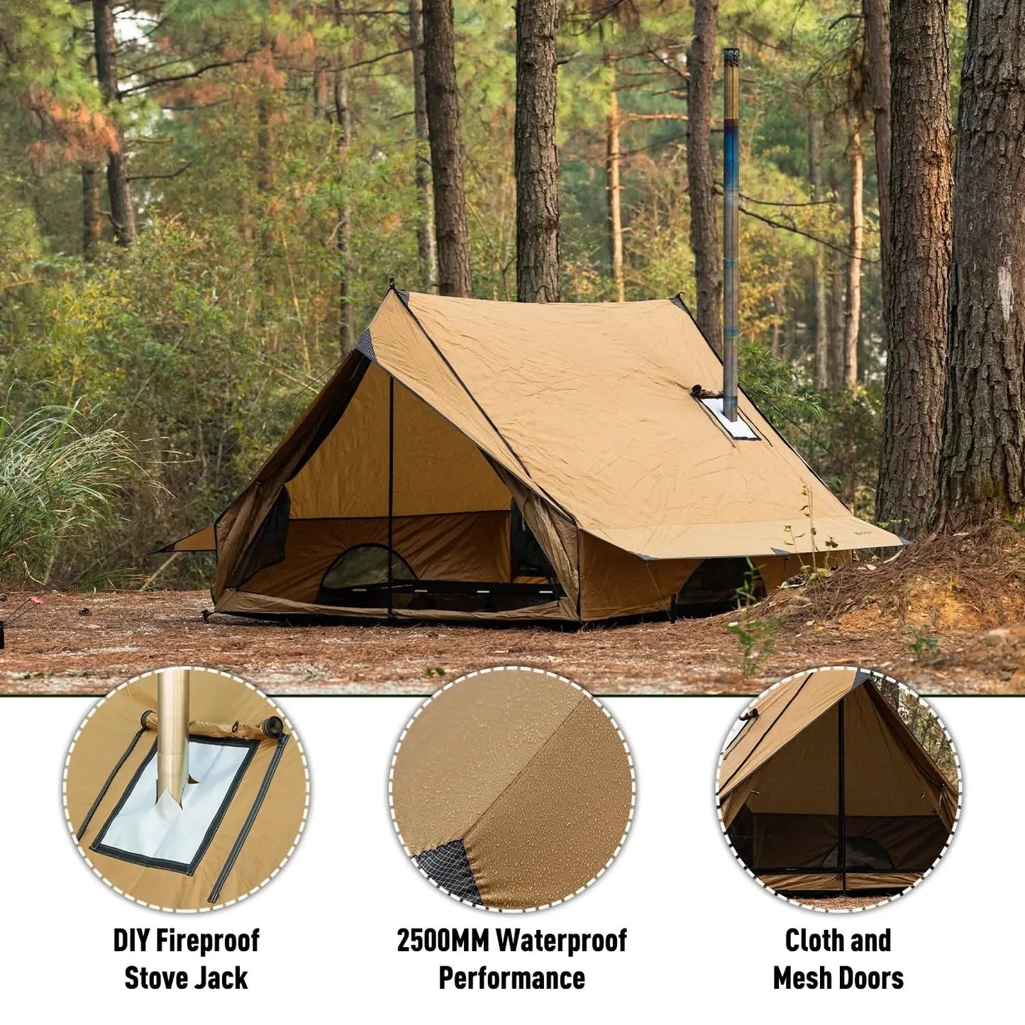 Camping Tent Shelter One Person Tent Rainproof Outdoor GlowCart