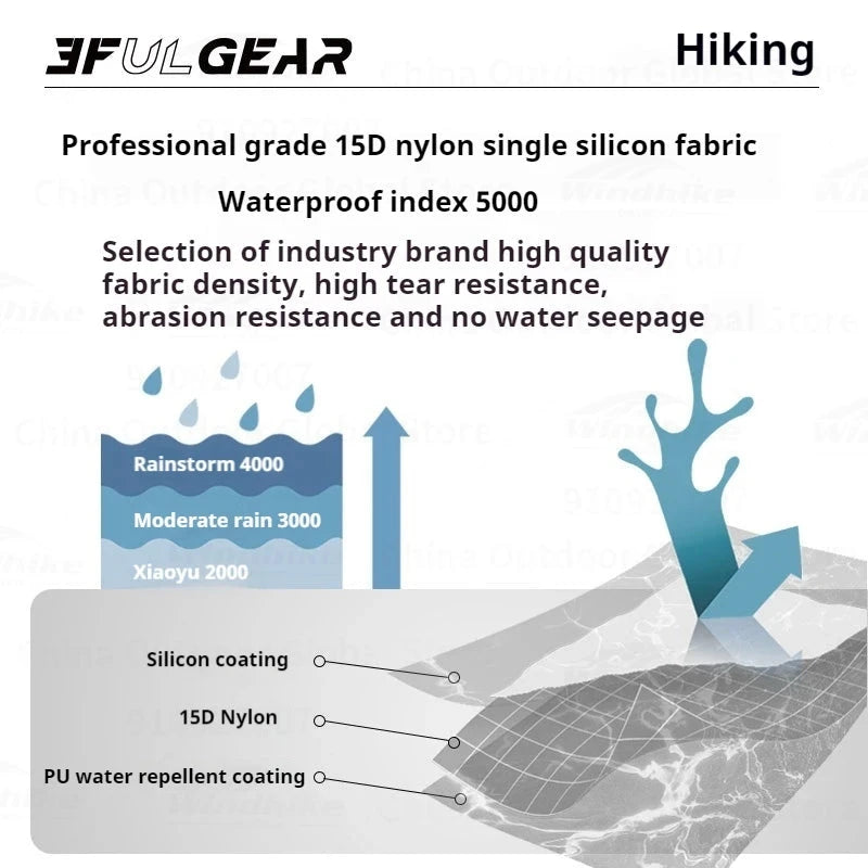 3F UL GEAR Taihang2 Tunnel Tent 3/4 Seasons Waterproof GlowCart