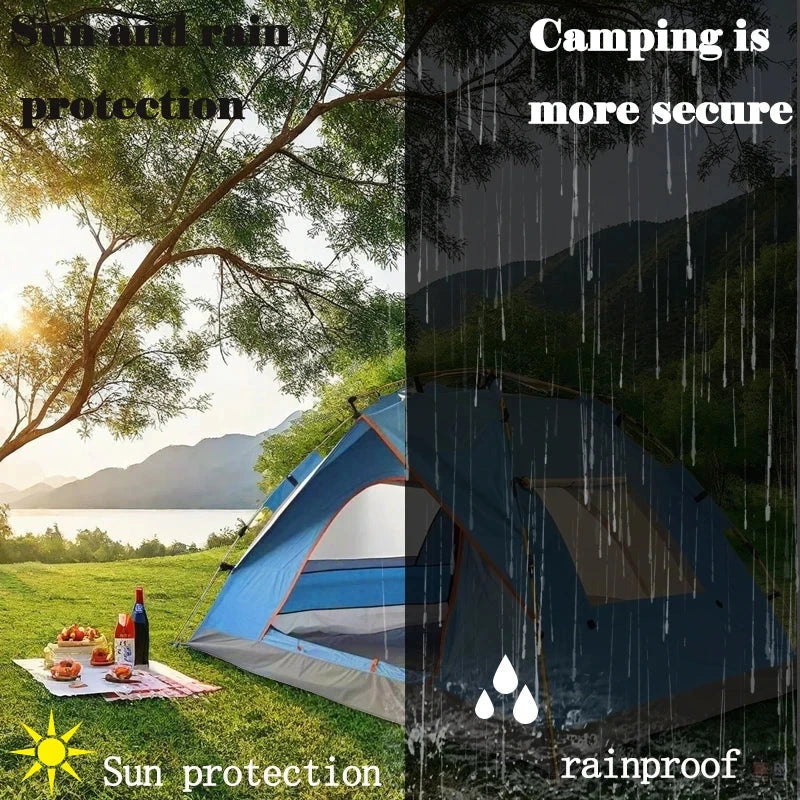 2-Person (blue)/4-Person (white), Extra-Large Tent with Mesh GlowCart