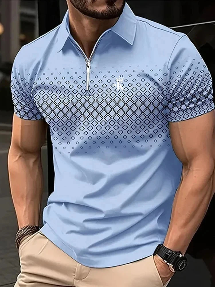 Business Men's Golf Polo Short Sleeve Polo Shirt Outdoor GlowCart
