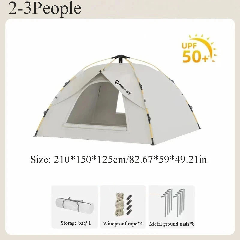 3-4 Double Automatic Pop-Up Tent with Fiberglass Poles GlowCart