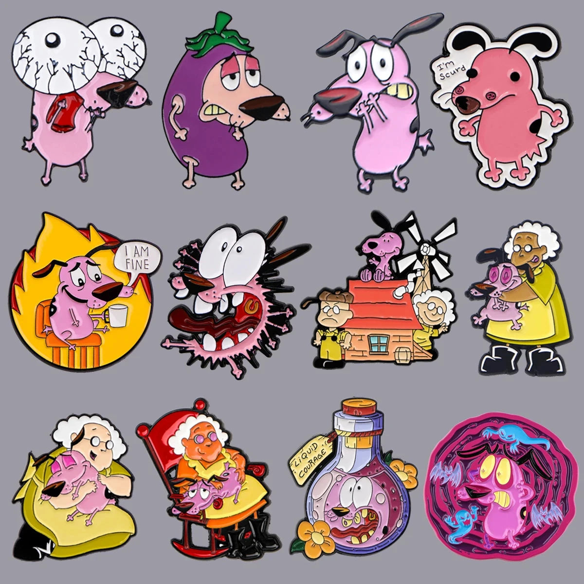 Cartoon Dogs Badges Lapel Pins for Backpack Enamel Pins Cute GlowCart